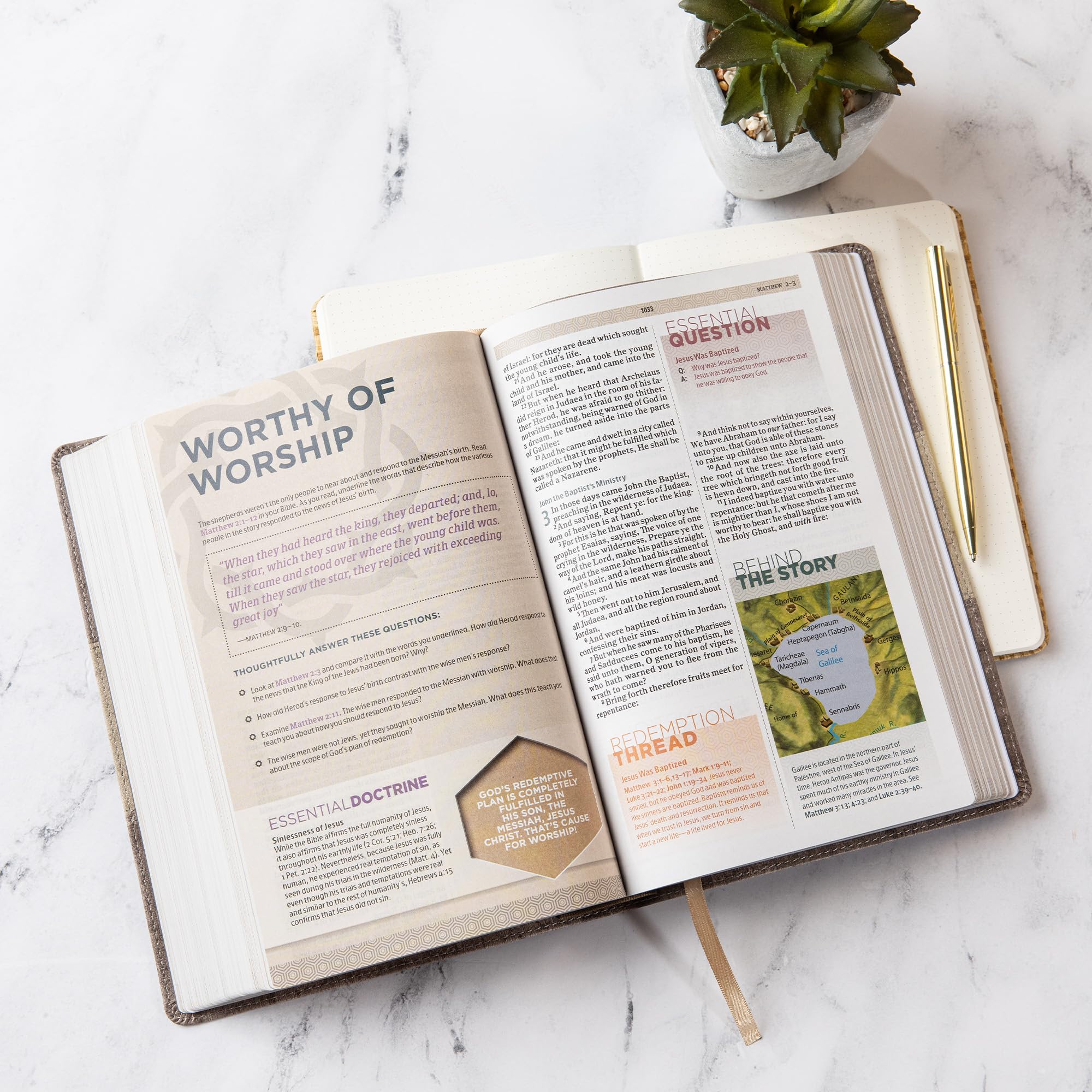 KJV Essential Teen Study Bible, Weathered Grey Leathertouch: King James Vesion, Weathered Grey, Leathertouch, Words of Christ in Red, Ribbon Marker, Full-Color Maps