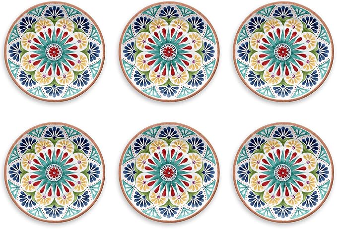 TarHong Rio Medallion Salad Plate, 8.5", Melamine, Set of 6