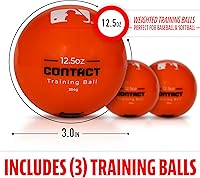 Vista 2 de Franklin Sports MLB Home Run - Pelota de entrenamiento - 12.5 onzas - Paquete de 3