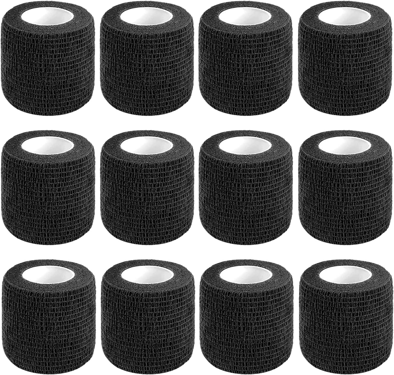 Self Adhesive Bandage Wrap,2 Inch Black Breathable Elastic