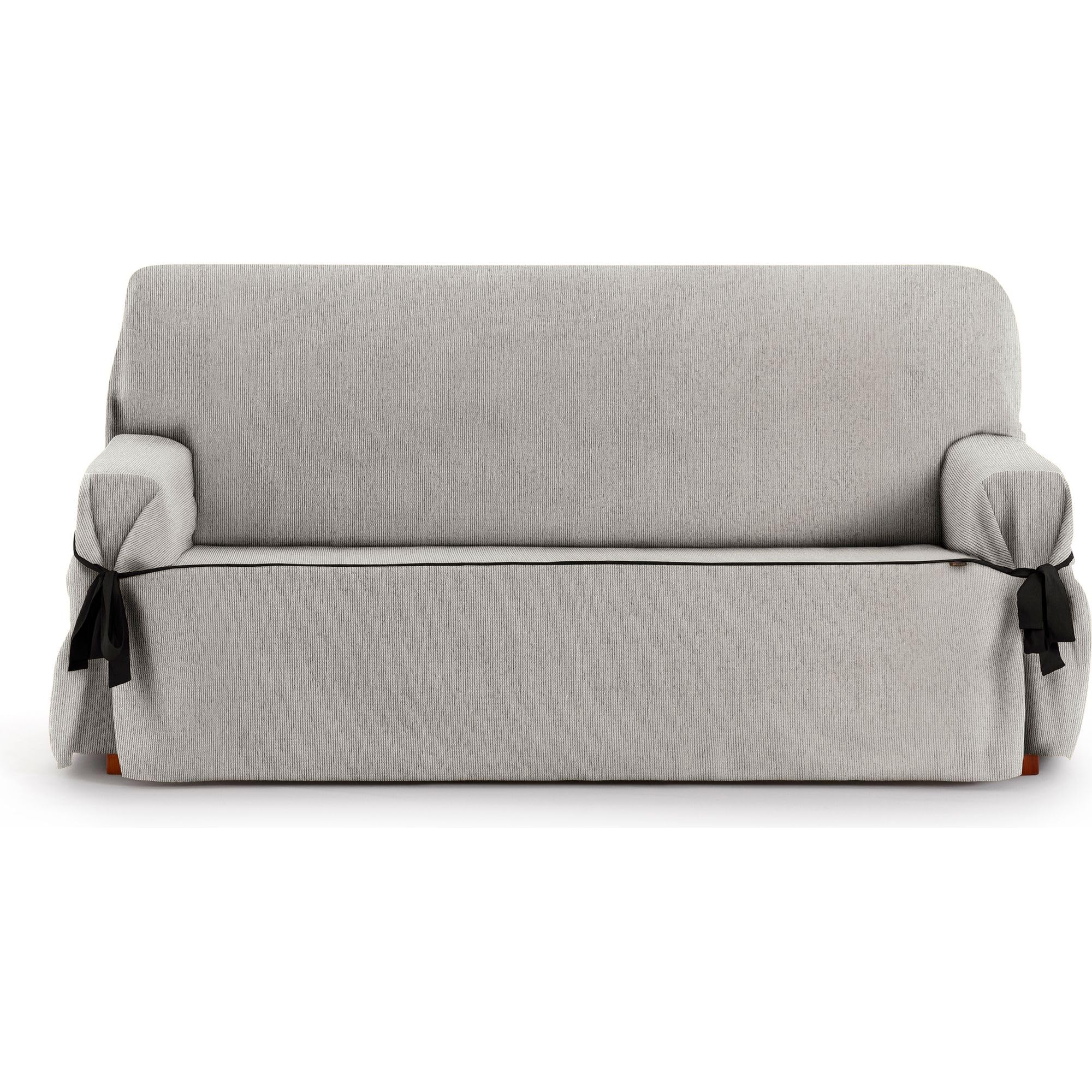 Housse de canapé universelle 2 places gris clair élastique et résistante