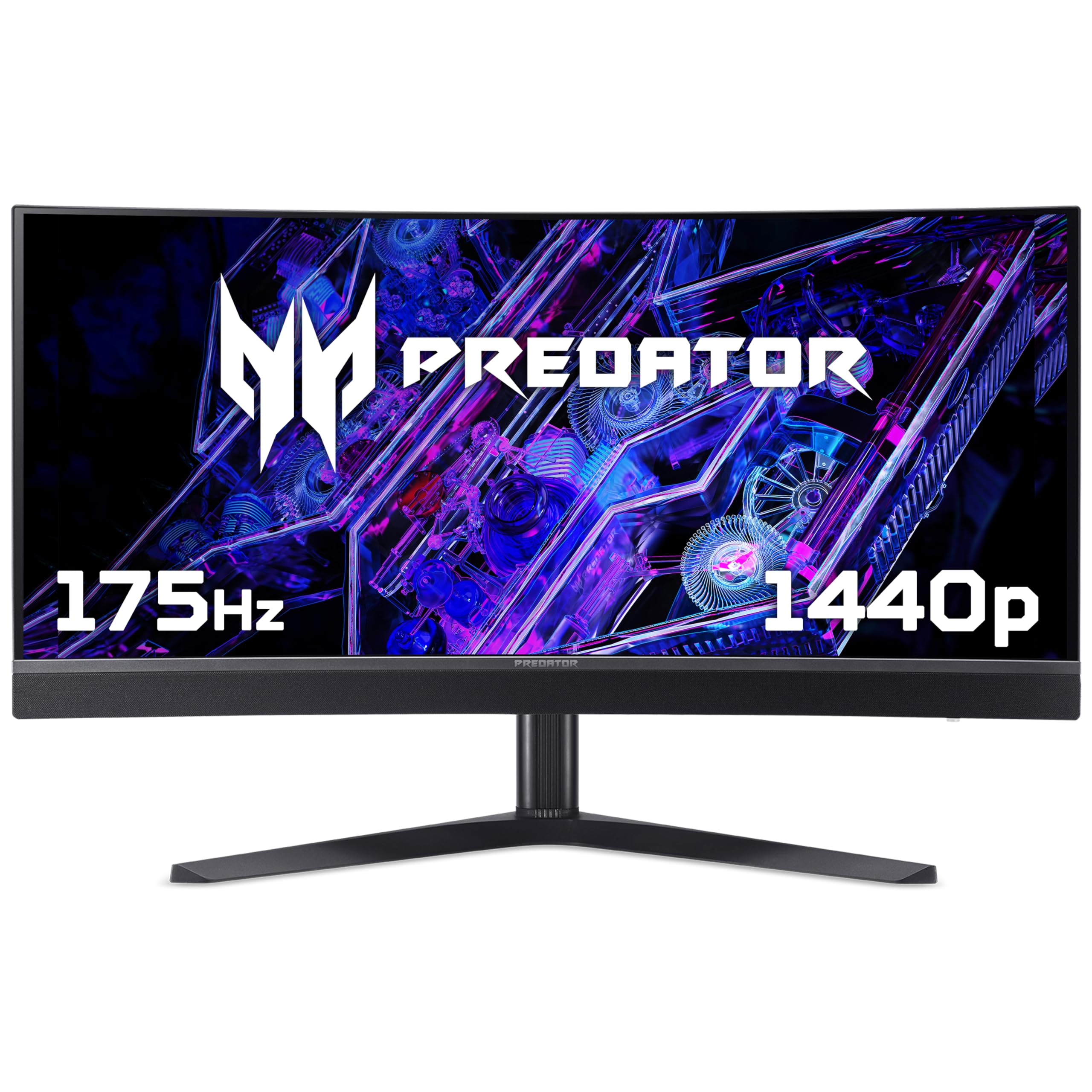 acer Predator X34Vbmiiphuzx Wide Quad HD 34" Curved OLED Gaming Monitor - Black