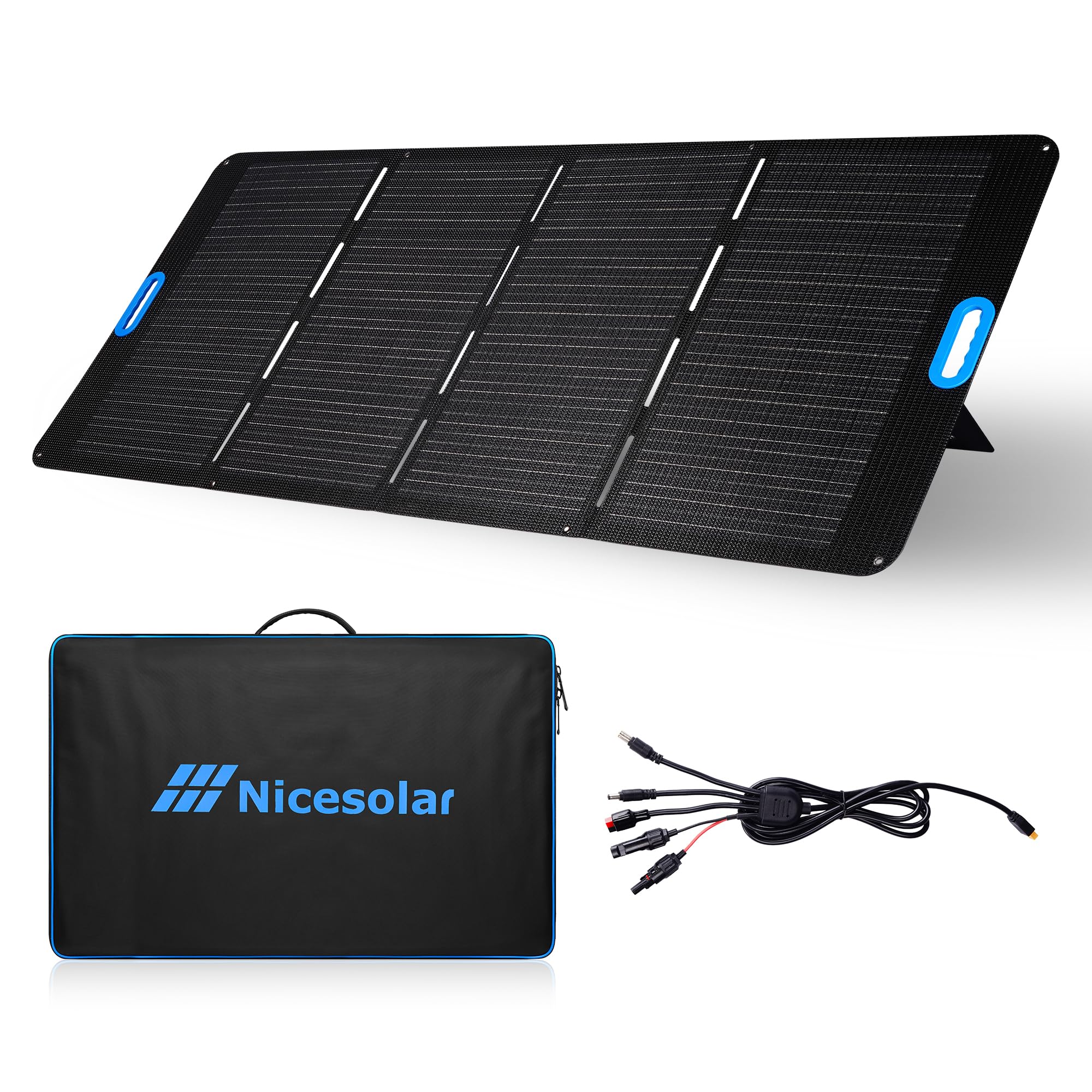 Nicesolar Solarpanel Faltbar 200W Solarmodul für Tragbare Powerstation Solargenerator