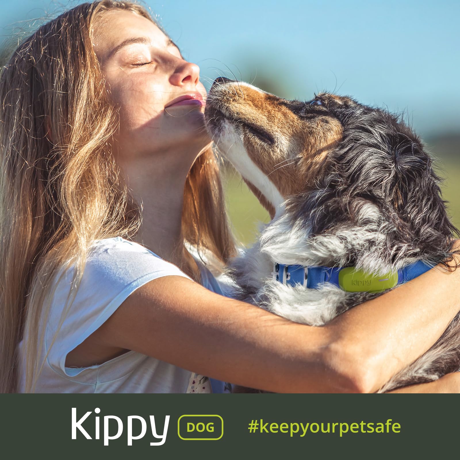 Kippy Dog | GPS para Perros - Rastreador GPS Impermeable para Perros con sujeción para Collar - Seguimiento de Actividad y Salud para tu Perro, con GEOFENCE y notificaciones - Color Verde