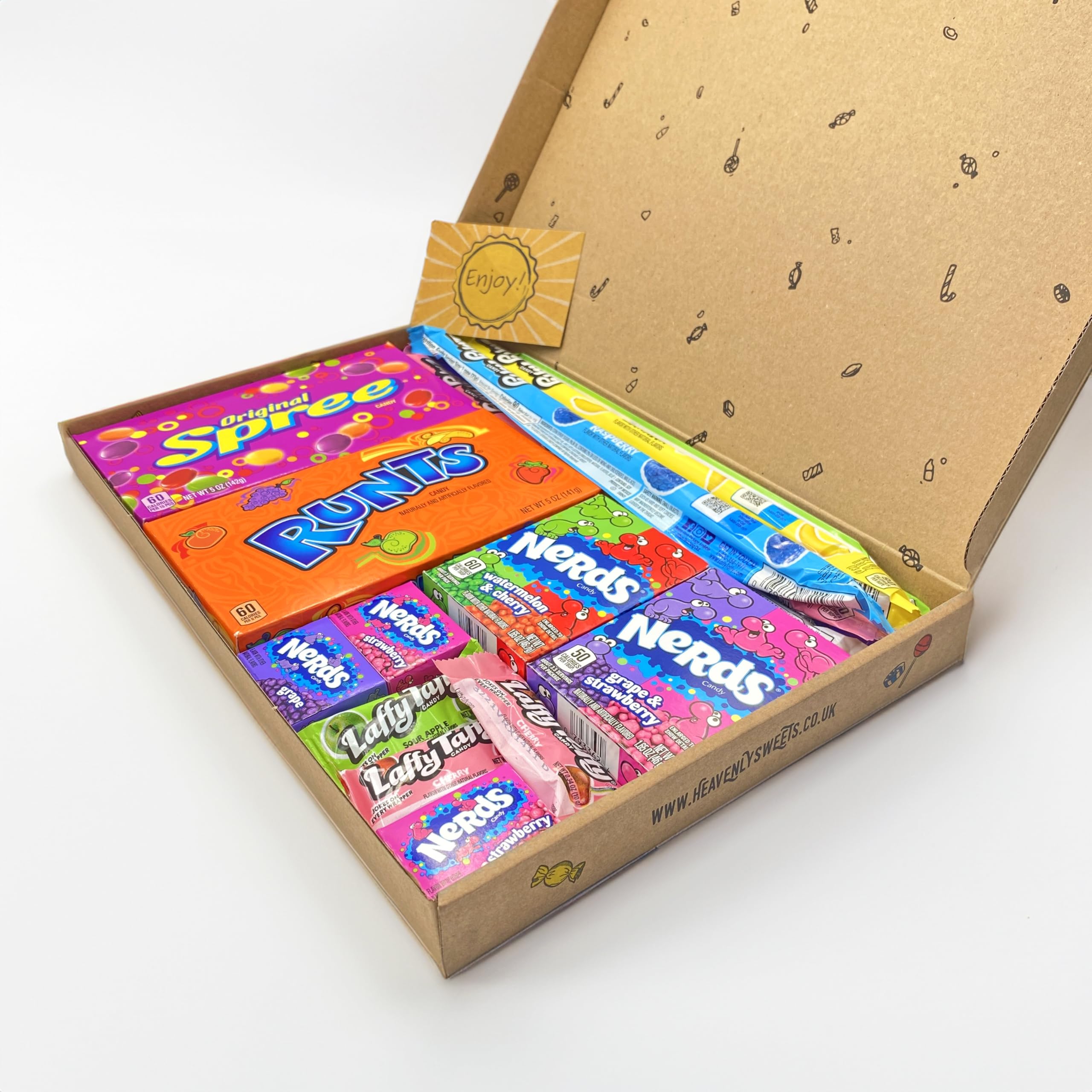 Heavenly Sweets | Scatola regalo di dolci americani | Scatola di dolciumi | Cesto di cioccolato USA | Cesto assortito per compleanno Festa Del Papà Festa della mamma Pasqua