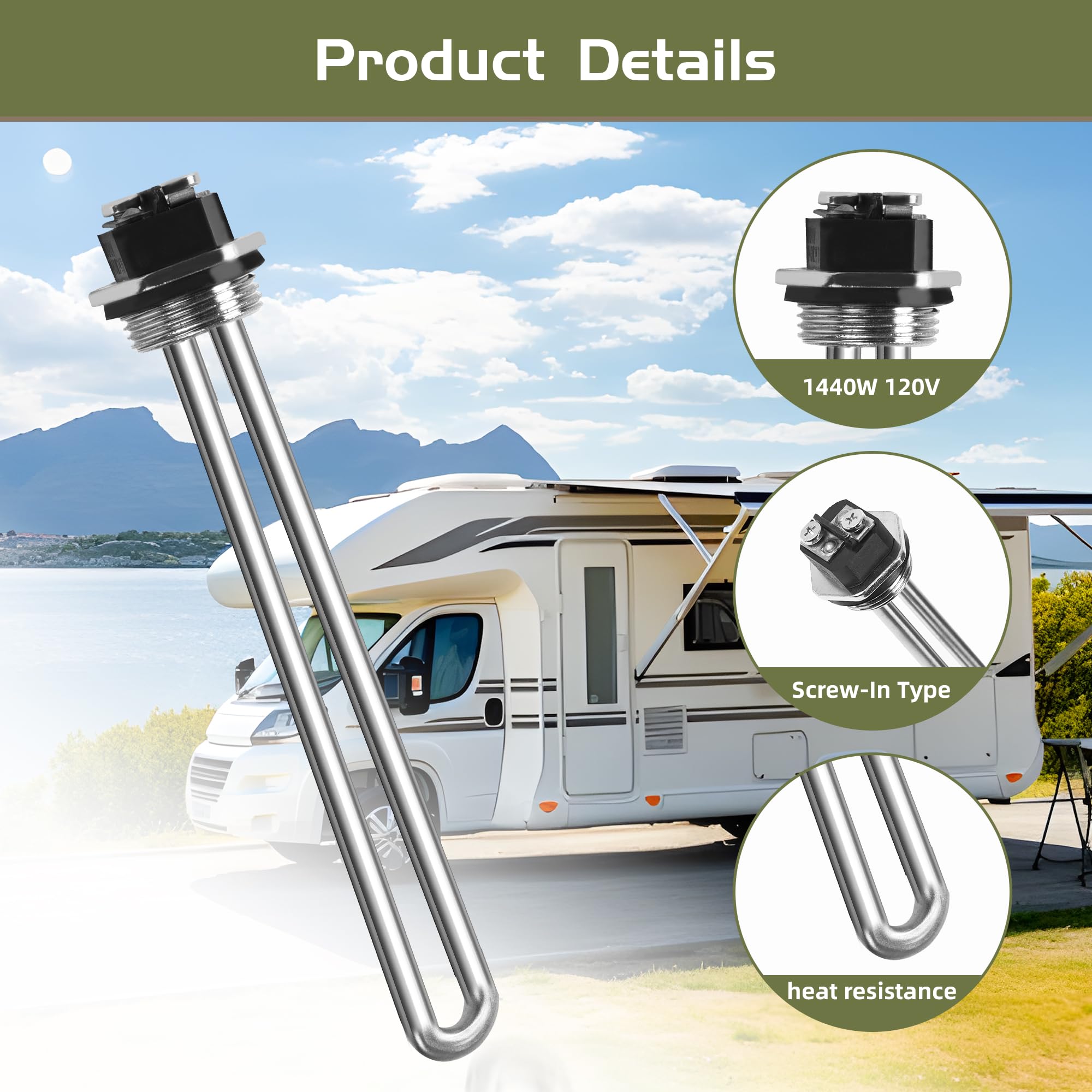 Amazon.com: 520900 RV Water Heater Element for Suburban RV SW