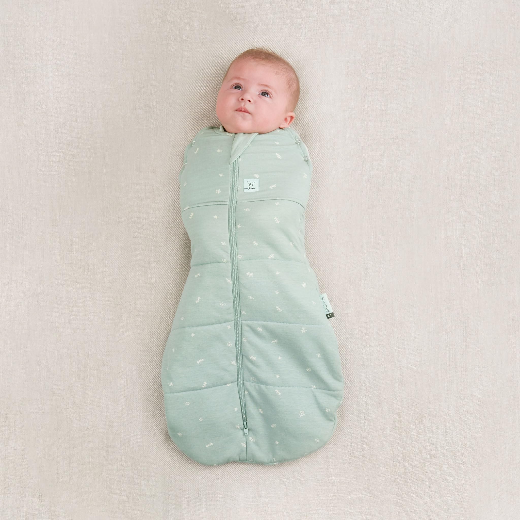 ErgoPouch Sacco a Pelo in Jersey di Cotone Organico Sage Verde 2.5 tog 8-24 Mesi