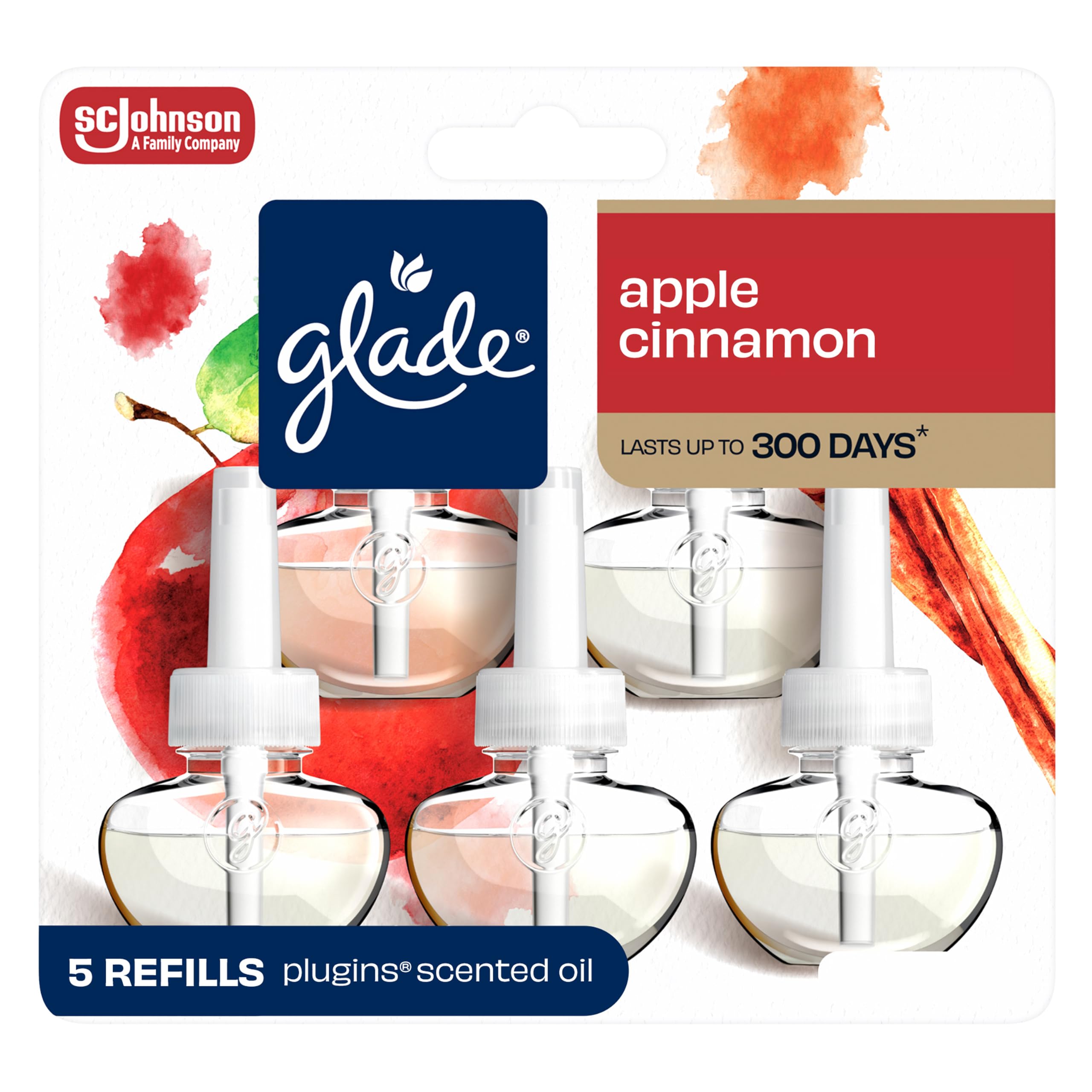 Apple Cinnamon Air Freshener Refills, 5 Count O64560