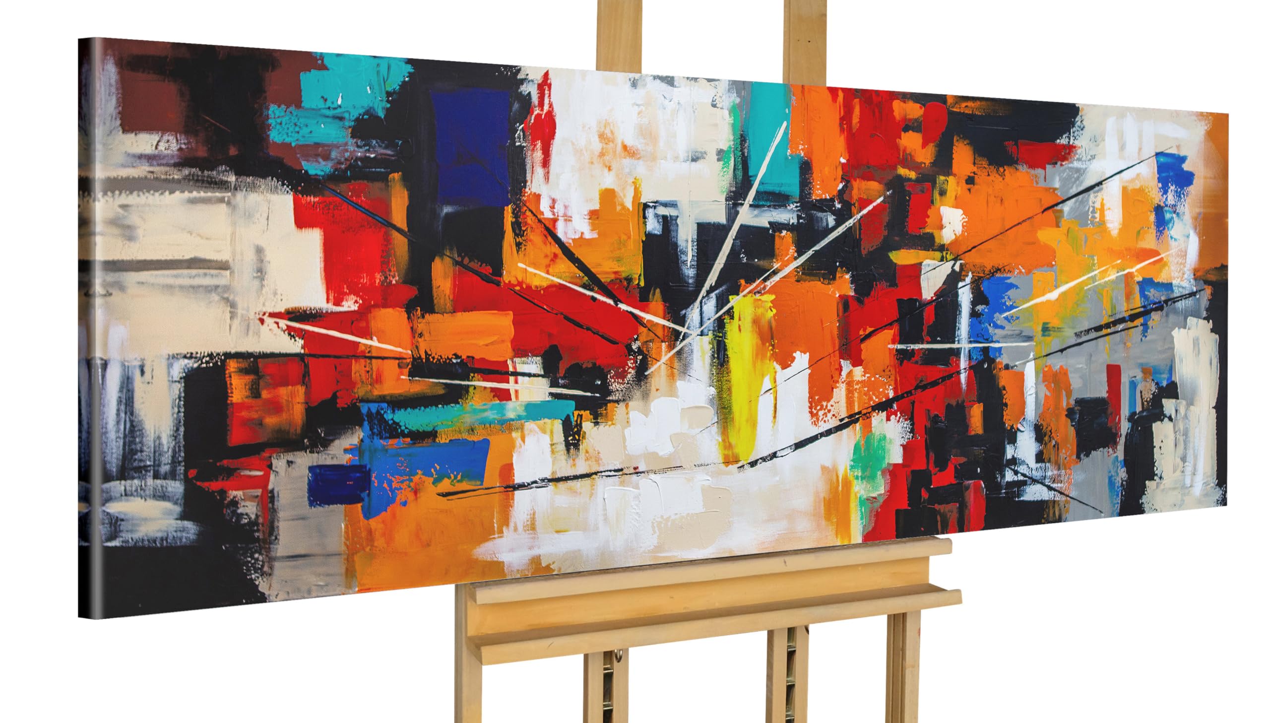 Monica Mirafiori I 160x60 cm I Tableau Peint à la Main I Modèles Tableau I Peintre Moderne I Tableaux Peintures I Toile sur Cadre en Bois