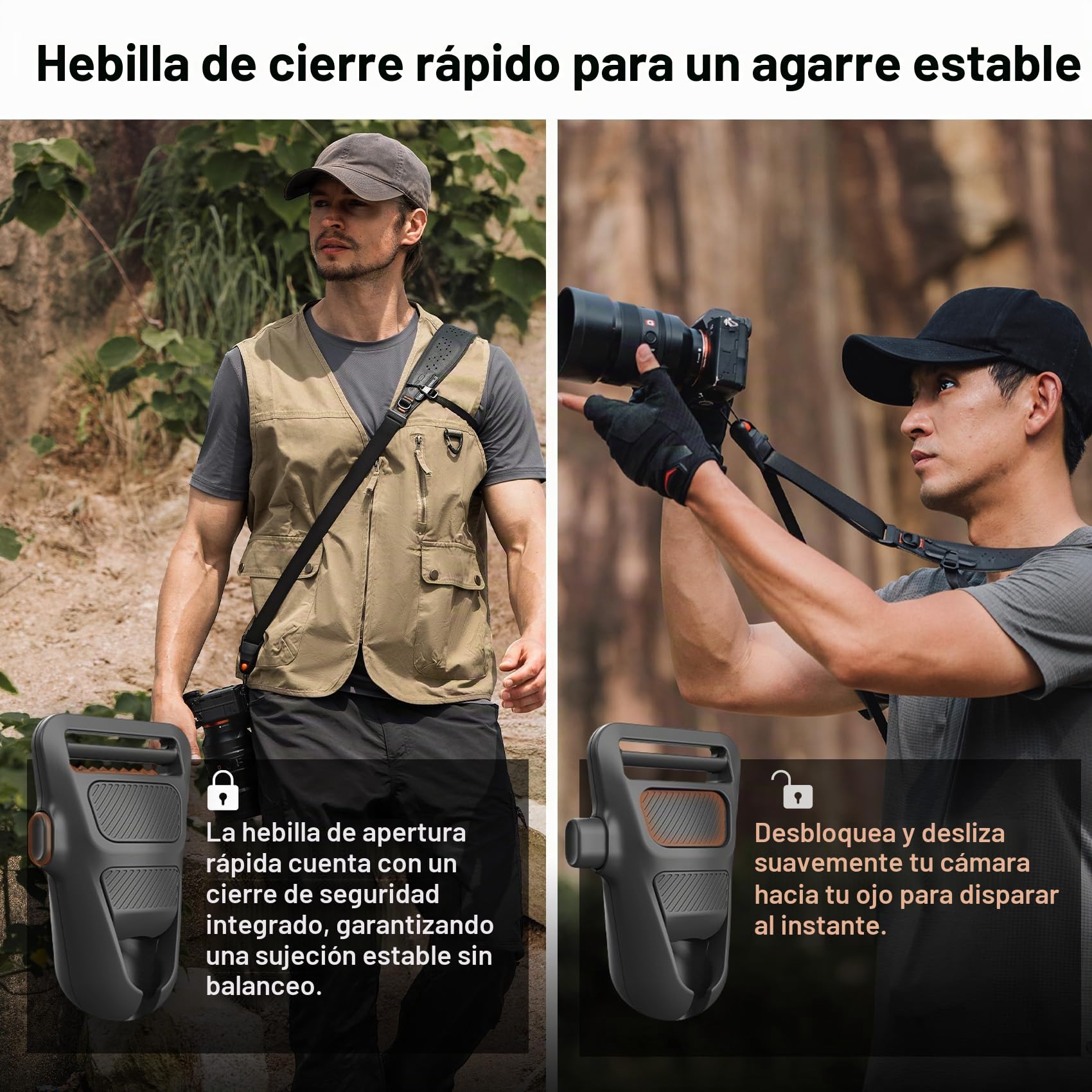 PGYTECH Camera Strap Pro, Correa Hombro Resistente de Liberación Rápida Con Correa Axilar Desmontable, Arnés Profesional