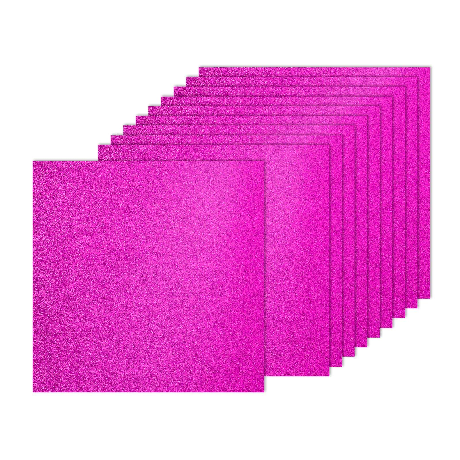 PATIKIL 20Sheets Hot Pink Glitter Cardstock, 12x12In Glitter Paper Card Stock Shiny Scrapbook 250gsm Sparkly Paper Large Shimmer for Crafts Scrapbook DIY Art Wedding Party