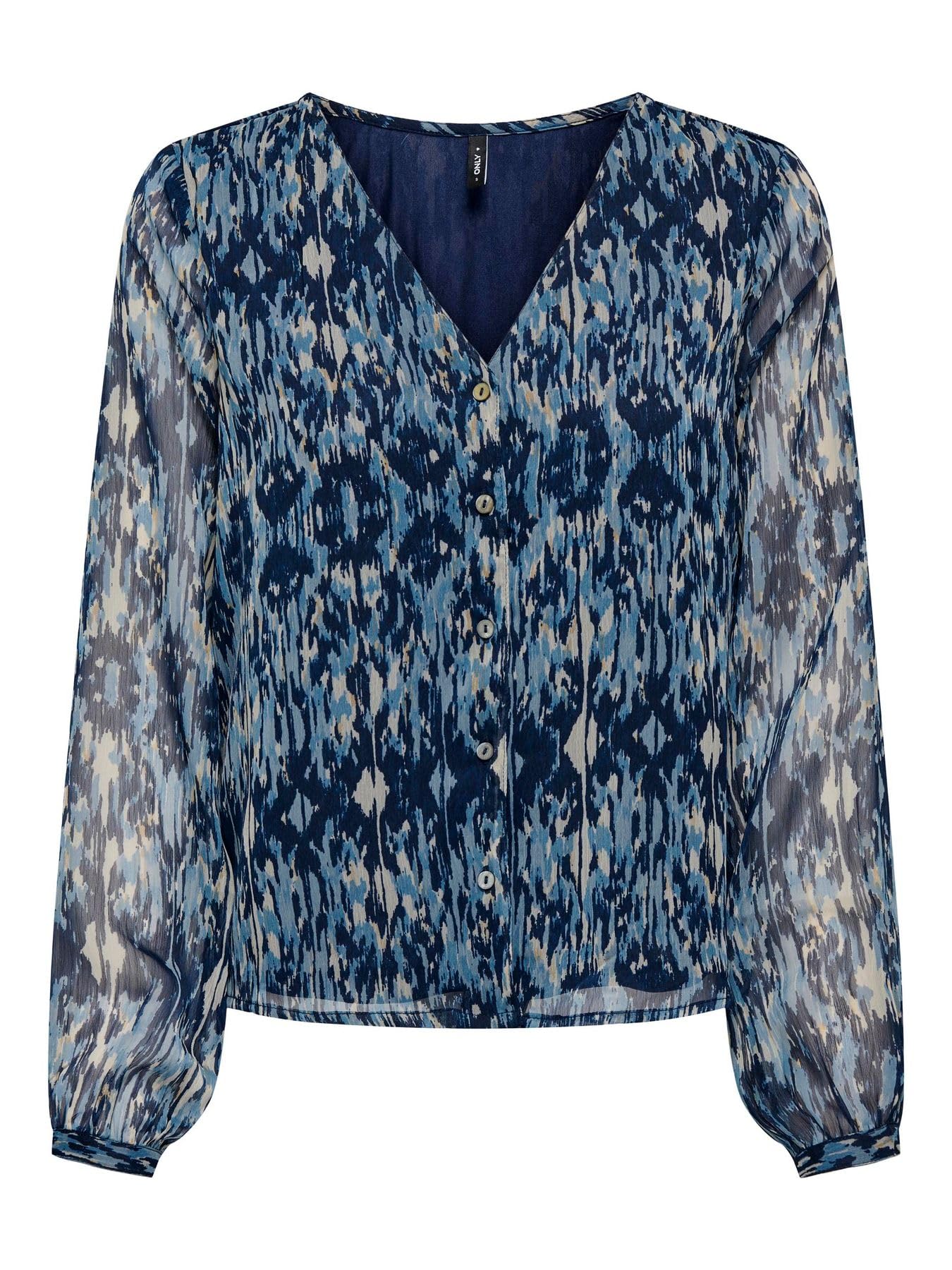 Only Onlluna L/S V-Neck Top Noos Ptm Blusa de Manga Larga para Mujer