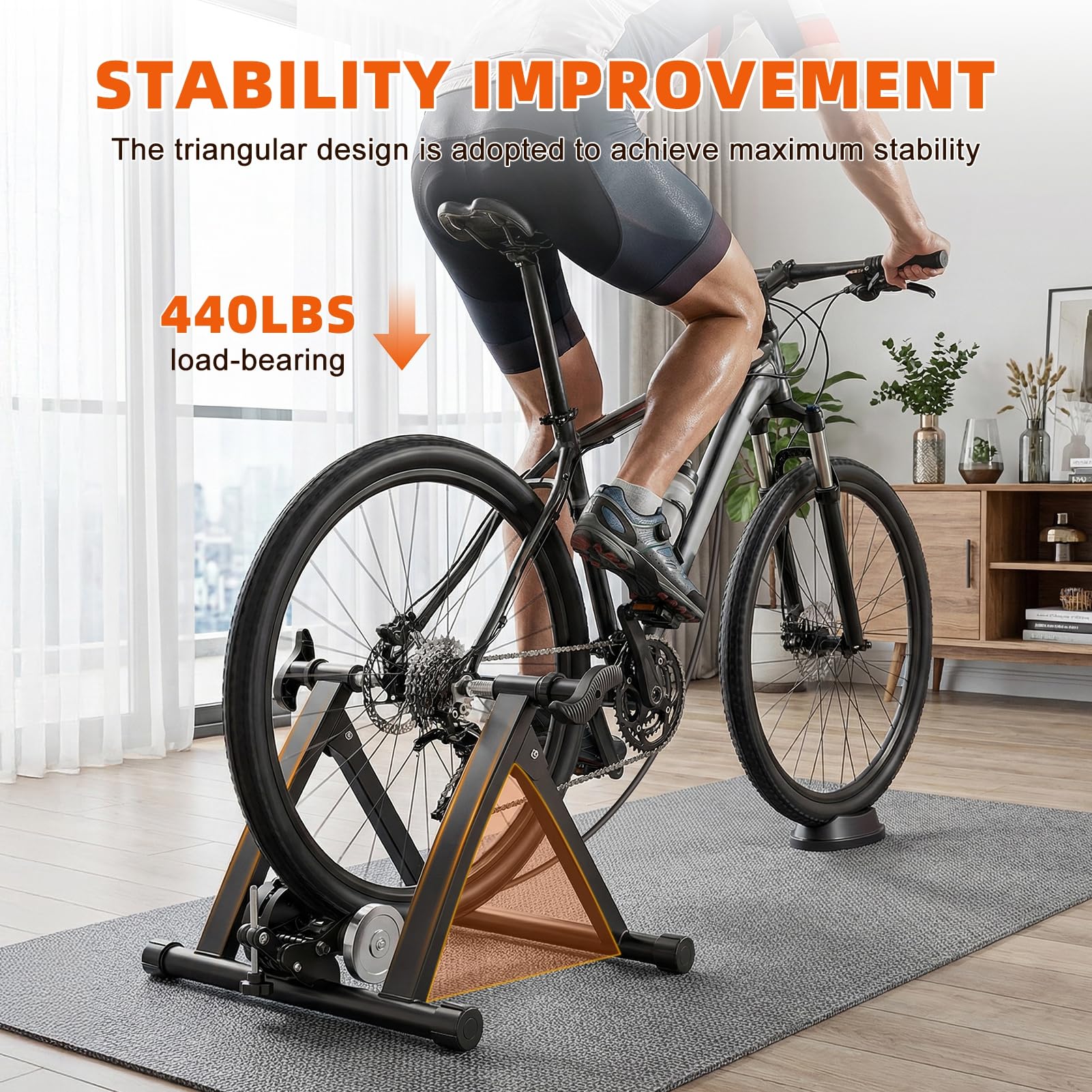 Turbo Trainer – magnetyczny stacjonarny trener rowerowy do kół 66-71.1 cm i 700C – regulowany stojak rowerowy o 6-stopniowym oporze do jazdy w pomieszczeniach z dźwignią szybkiego zwalniania i blokiem