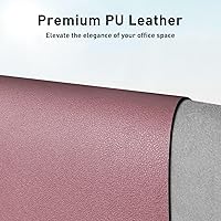 Vista 2 de Aothia Protector de escritorio de cuero, alfombrilla para mouse, alfombrilla de escritorio de oficina, 31.5 x 15.7 pulgadas, secante de escritorio