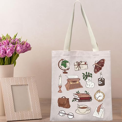 Miniatura 6 de BWWKTOP Dark Academia Bolso de mano de lona Misteriosos Regalos académicos David Statue Tote Bag Light Academia Bolso de hombro