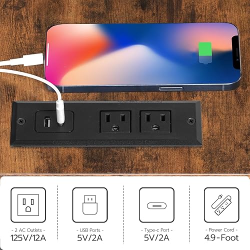 Miniatura 4 de HOOBRO Soporte de torre para computadora, soporte de torre de PC de 3 niveles, soporte de PC con estación de carga, soporte móvil para CPU que se