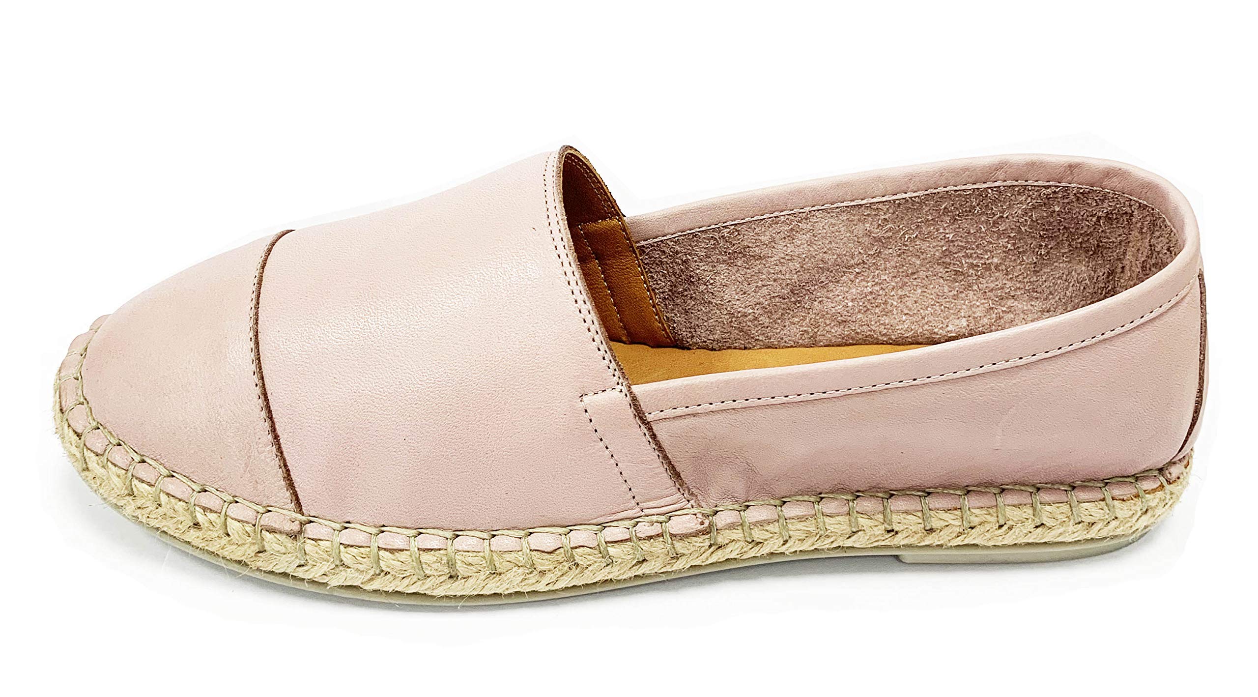 BuenoSoft Leather Espadrilles - New Skin Pink