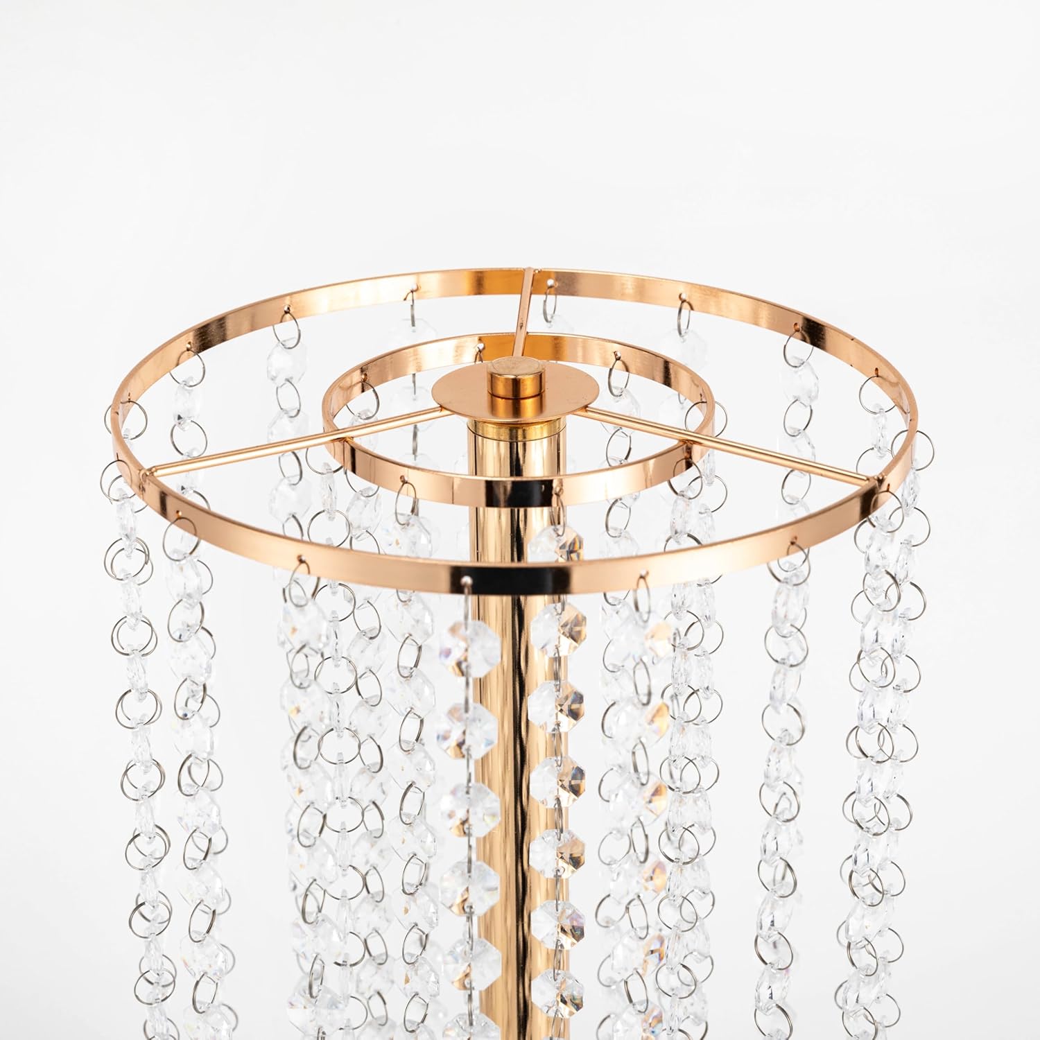 10 piece set of crystal flower racks, elegant gold color, height 60cm, enhancing home style, perfect for flower display