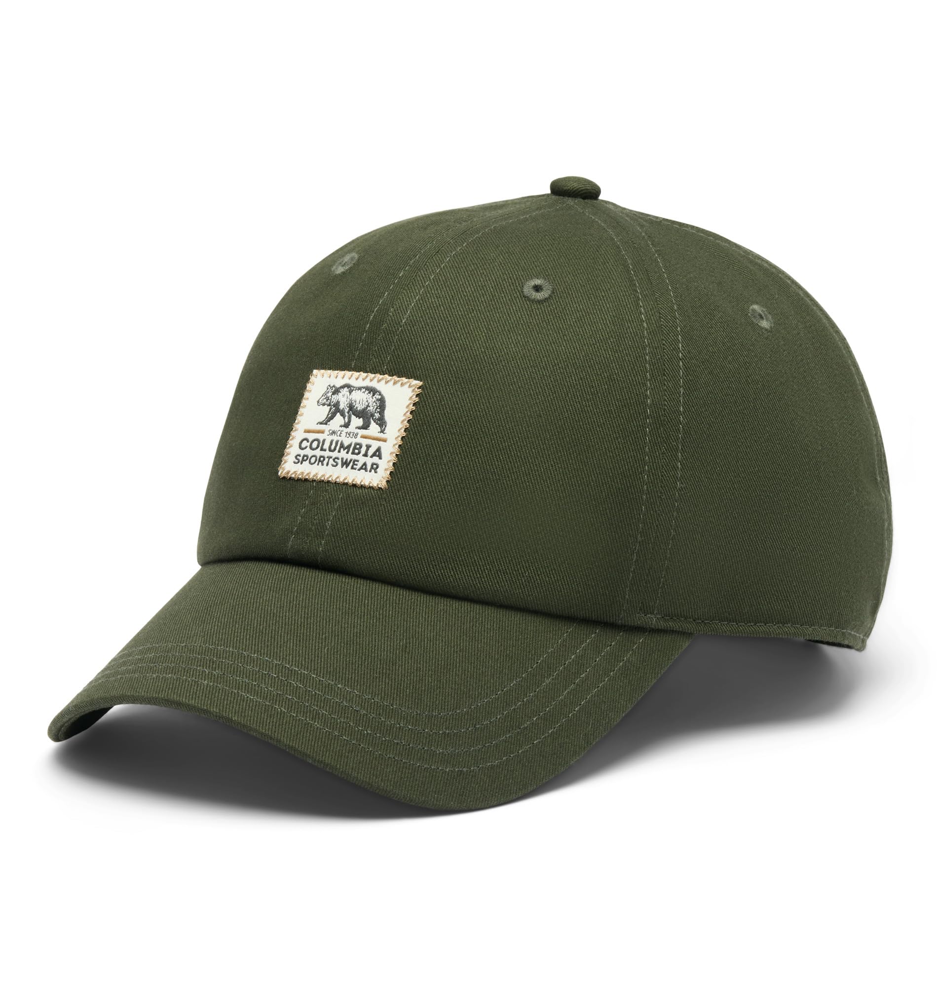 Columbia Unisex Provisions Ball Cap, Baseball Cap, Greenscape/Woven Bear, One Size