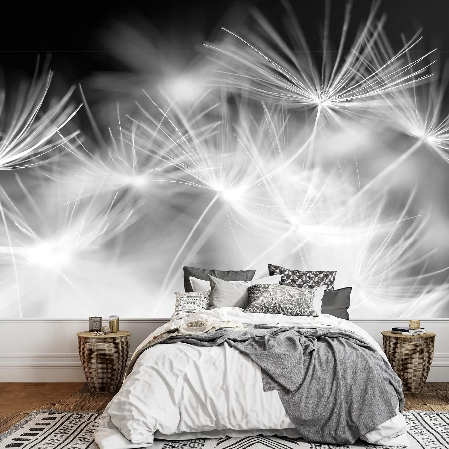 wall26 - Beautiful Lotus Flower in Blooming at Sunset - Removable Wall Mural | Self-Adhesive Large Wallpaper - 66x96 inches