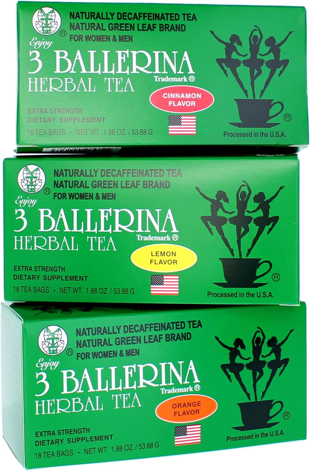 3 Pack of 3 Ballerina Tea for Men and Women (3 Boxes of 30