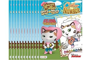 Sheriff Callie: Color by Number Coloring Book Pack of 12