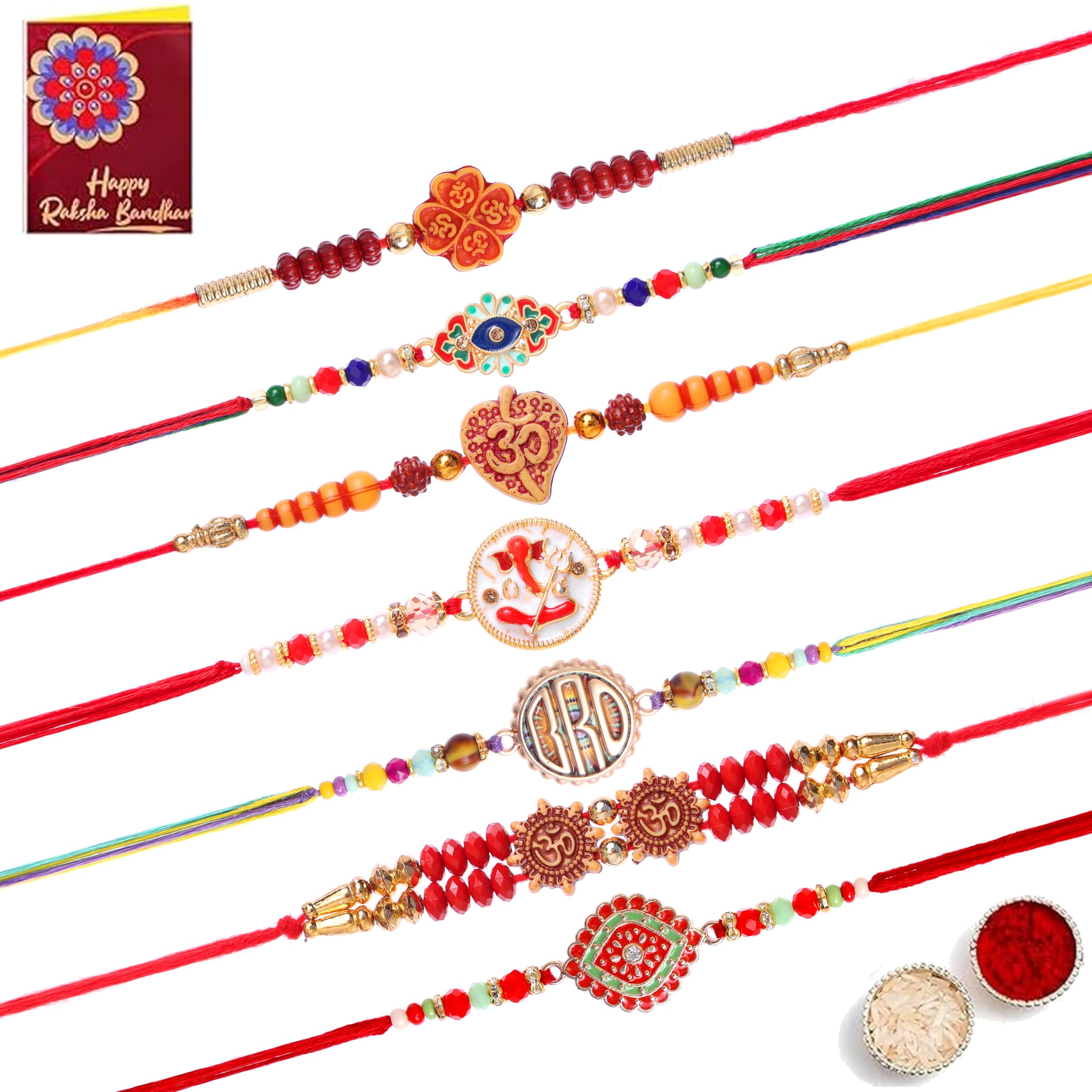 Fashion Frill Mens Rakshabandhan Rakhi For Brother Set Combo Of 7 (Rk632) (B0D9JTZLGM) Amazon Price History, Amazon Price Tracker