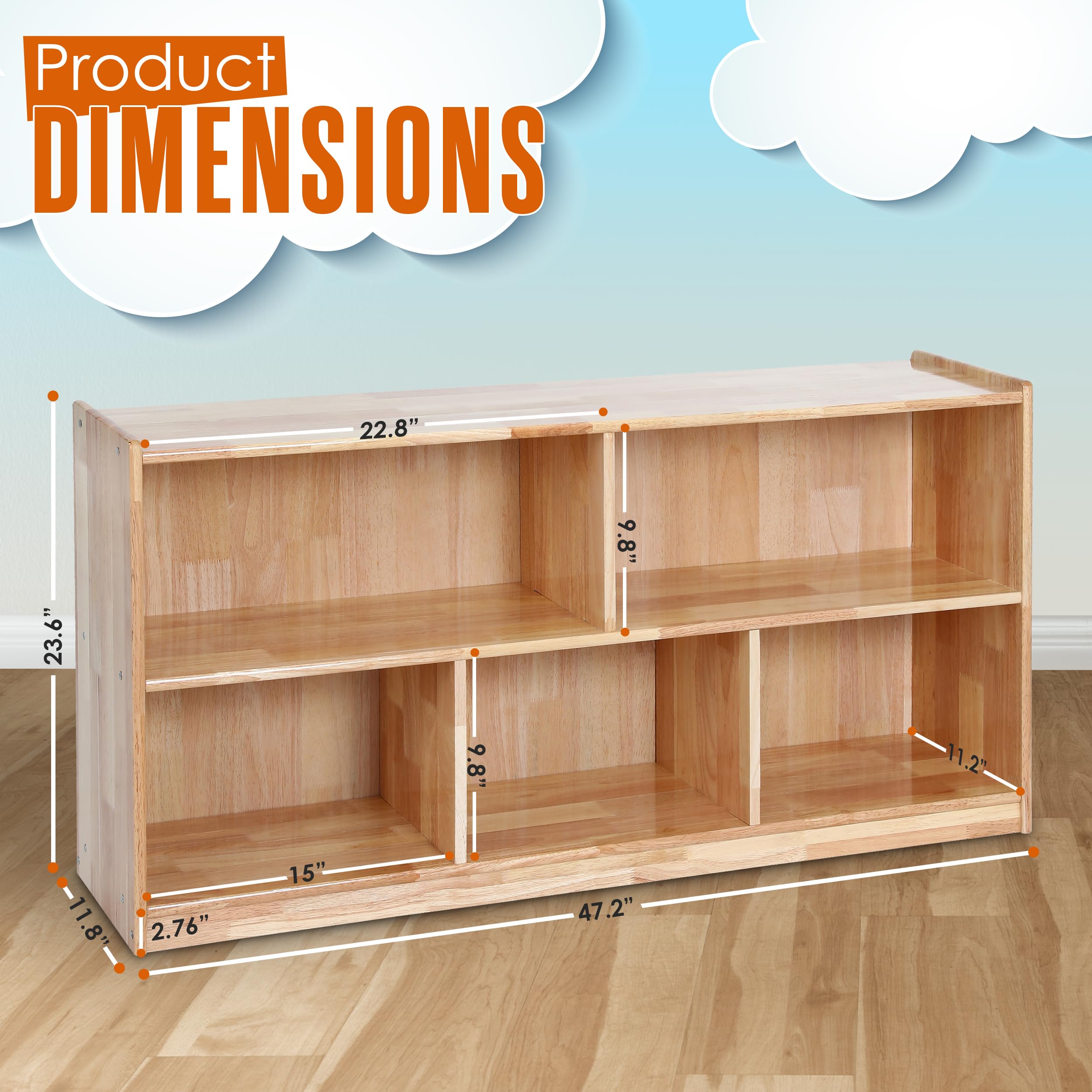 Toy Shelf, Montessori Shelf, Montessori Toy Storage, Classroom Shelves, Preschool Classroom Furniture, Playroom Shelves, Kids Cabinet, Kids Wooden Bookshelf, Daycare Furniture, for Toddler, 5 Section