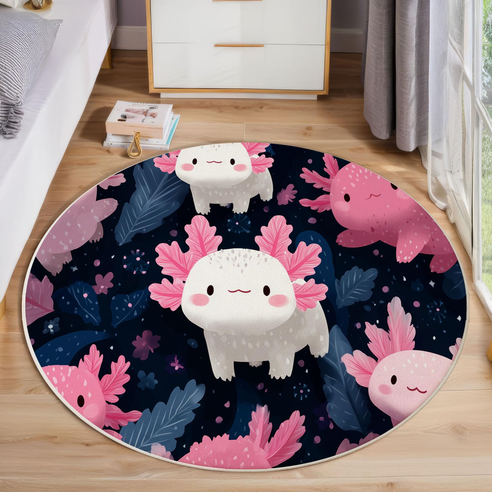 Tapis rond salamandre bleu poudre : une moquette douce pour enchanter votre foyer