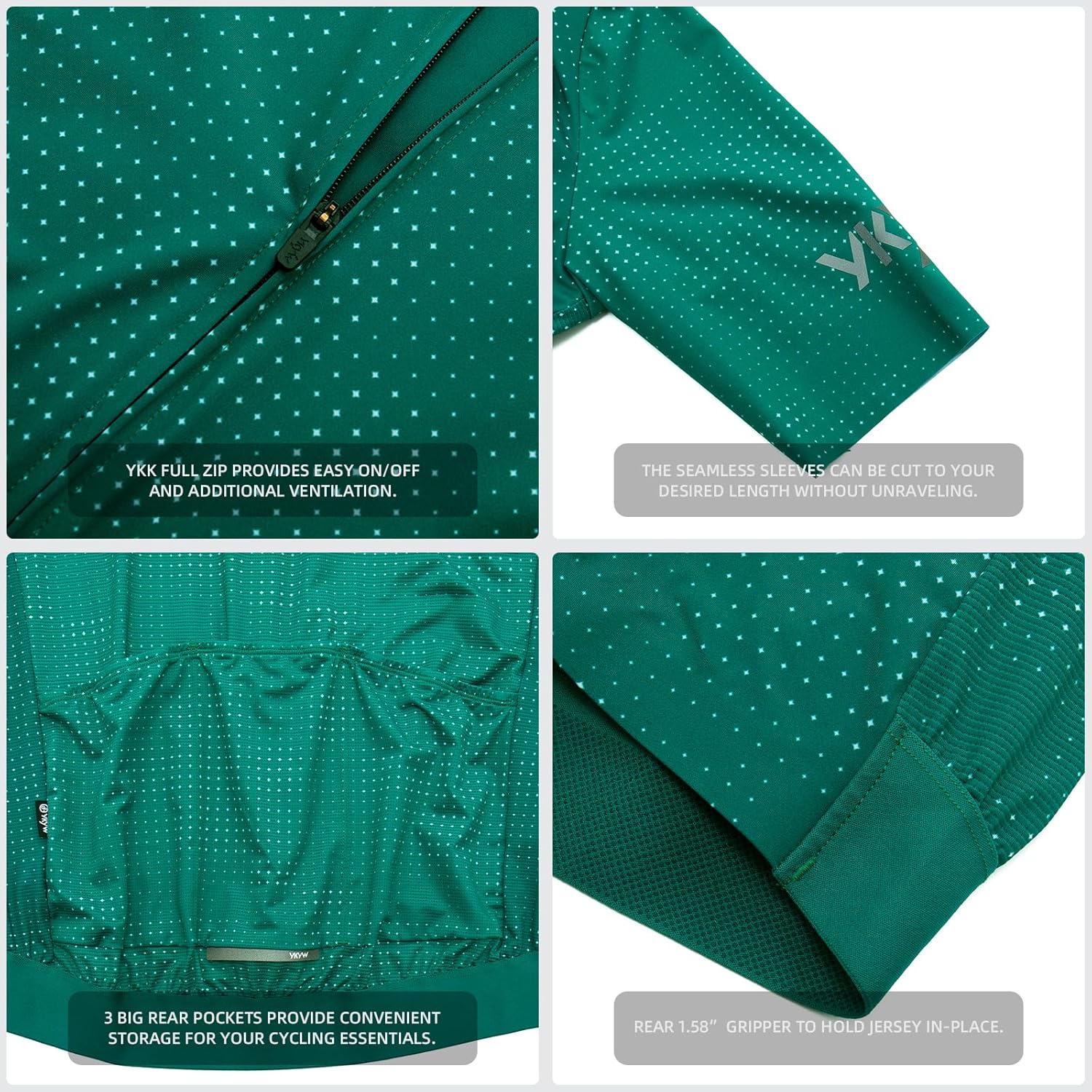 YKYWBIKE Cycling Jersey Men with Pockets Bike Jersey Short Sleeve Biking Shirts for Men Cycling Breathable MTB Biker Shirts - Image 6