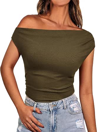 BTFBM Off The Shoulder Spring Tops for Women Summer Blouses Boho Floral Short Sleeve Shirts Dressy Casual Outfits 2026