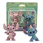 Giochi Preziosi Stitch Angel and Stitch with Scrump in a Blister Pack, 2 Figures 6 cm High, Colourful and with Fun Poses, for Children from 3 Years