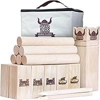 Vista 1 de GoSports Kubb Yard Game Set - Choose Regulation or Backyard - Kuub Viking Chess Outdoor Game