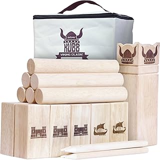 GoSports Kubb Yard Game Set - Choose Regulation or Backyard - Kuub Viking Chess Outdoor Game