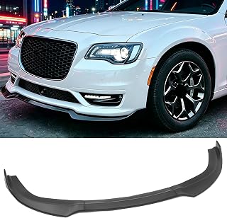 Front Bumper Lip Splitter Spoiler Fit for Chrysler 300 (300C/300S/Limited/Touring/Sport/SRT) 2015-2023 Matte Black