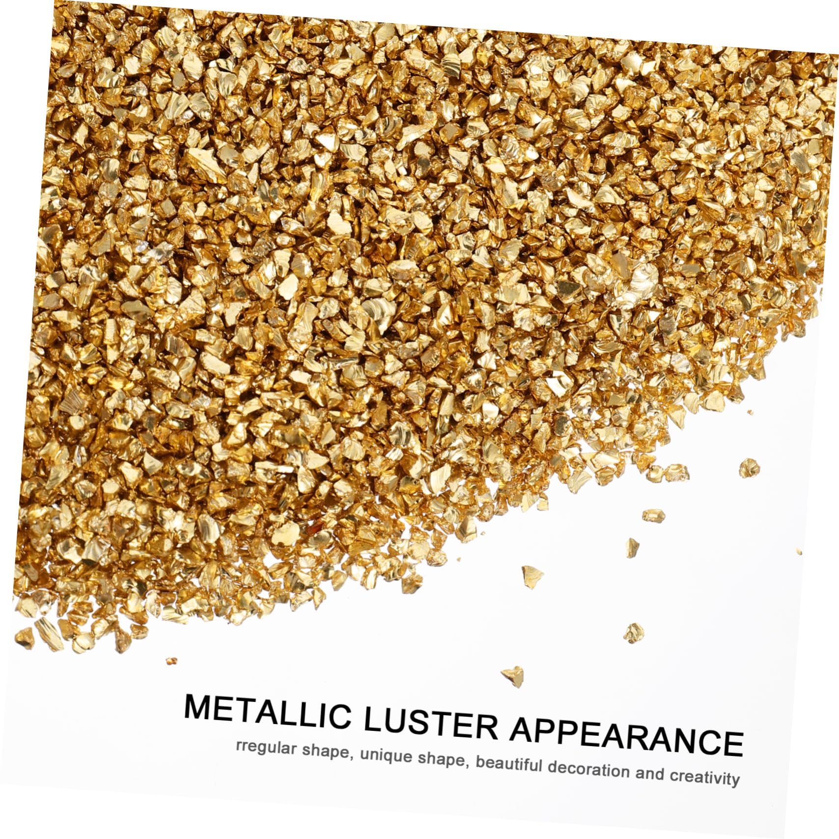 Housoutil Dekorative Malmaterialien scrabbook scrabook bastelbedarf ziernieten glitzerstifte metallische Späne Dekoration zerquetscht metallische Mini-Chips Basteln einmachgläser Glas Golden
