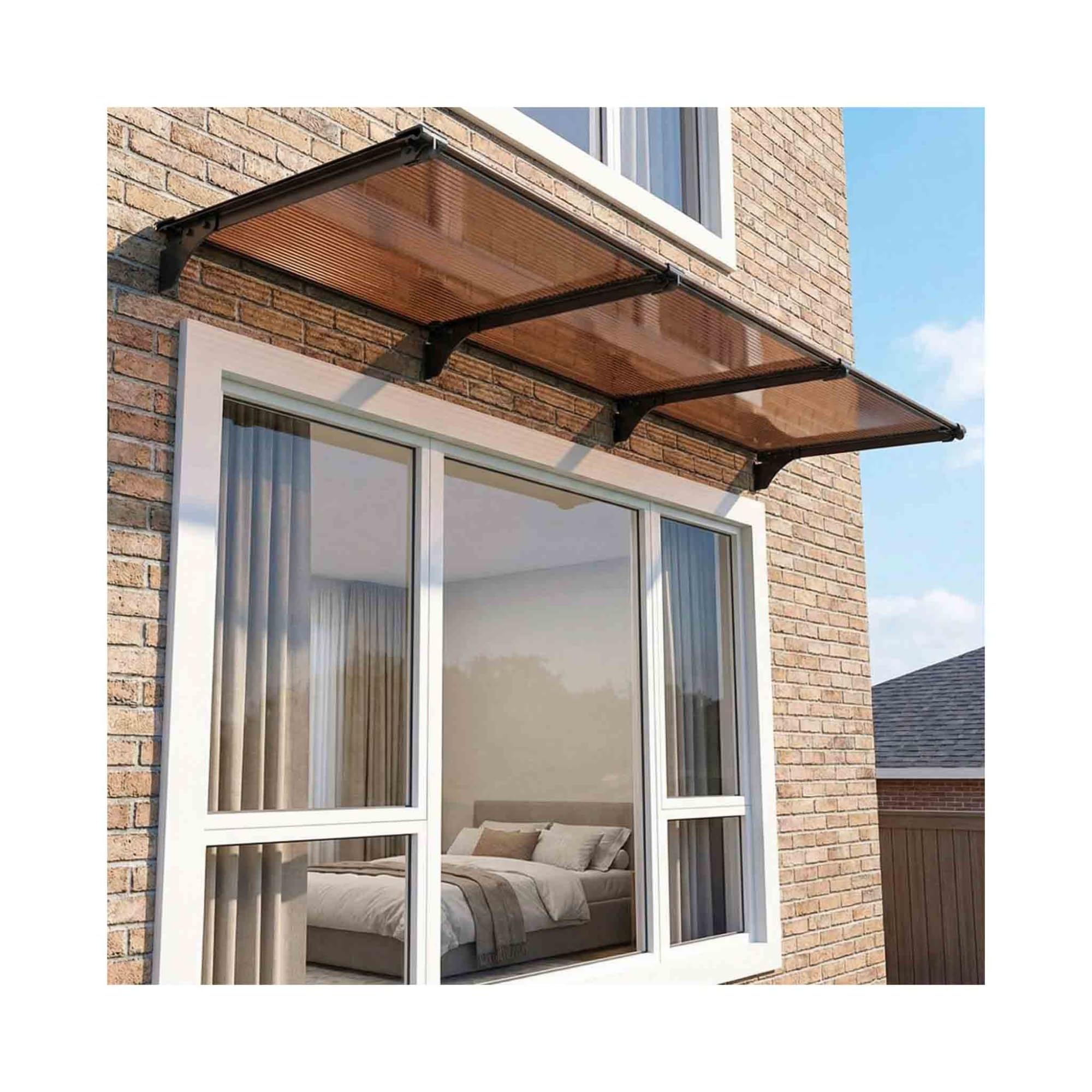 Toldo para terrazas y porches 80x220 cm que crea sombra en el hogar