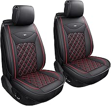 Sponsored You’re seeing this ad based on the product’s relevance to your search query.Learn more about this advertisement Udpomb Pack of 2 Car Front Seat Covers Made of Leather in Black and Red with Rhombus Motif - Universal Fit for Most Cars - Airbag Compatible - Wear-Resistant Faux Leather - Easy Installation