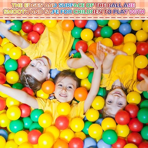 Miniatura 3 de Shappy 50 bolas de plástico de 2.75 pulgadas, bolas oceánicas, a prueba de aplastamiento, mini bolas de juguete para niños y niñas, tiendas de