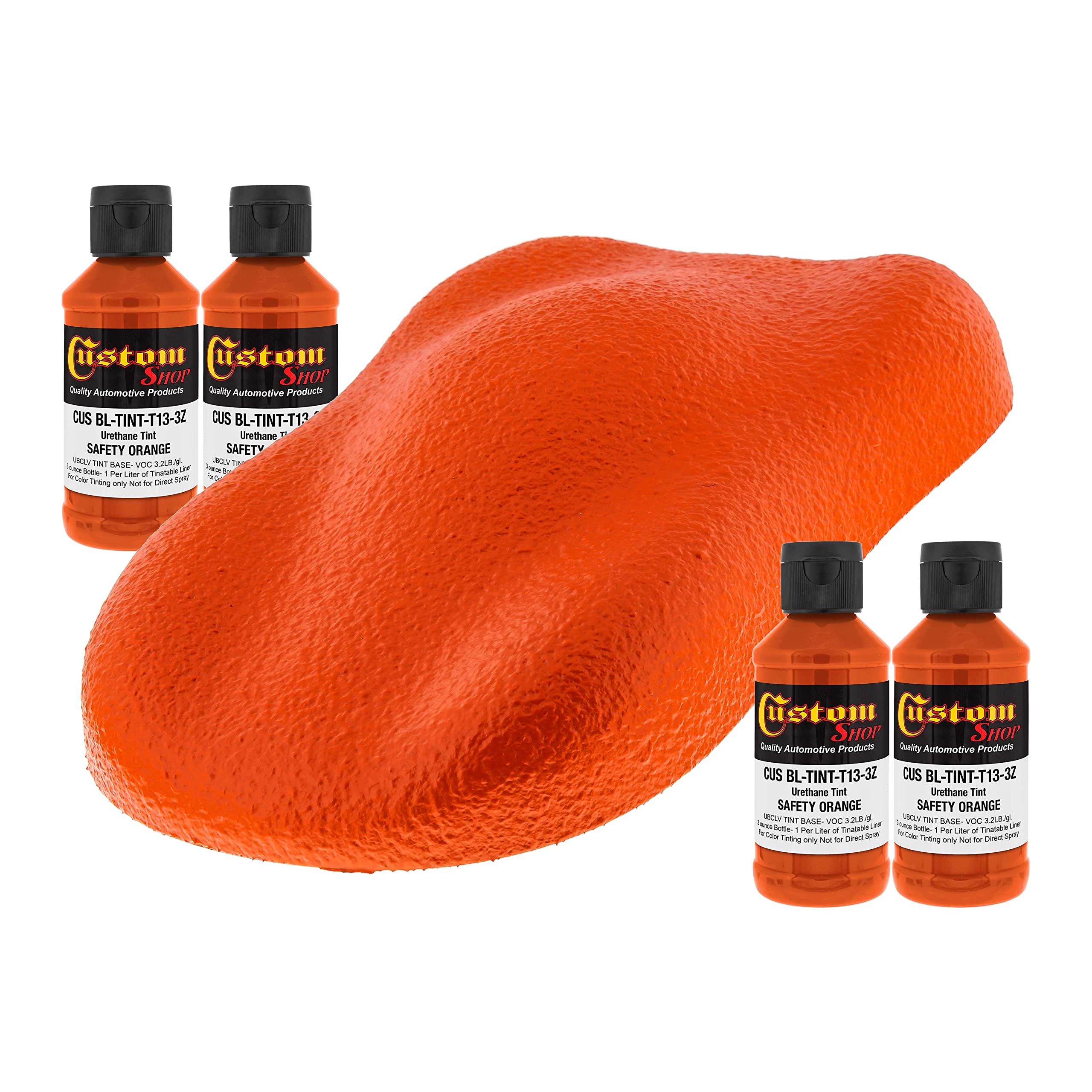 Custom Coated Truck Bed Liner Custom Shop Orange Urethane Truck