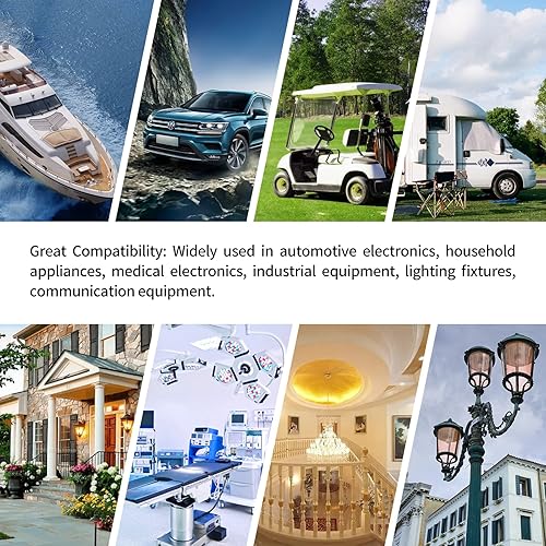 Miniatura 5 de Soporte de fusibles AMIMidi 2 piezas en línea portafusibles con cubierta y pernos atornillados para automóviles marinos, camiones, vehículos,