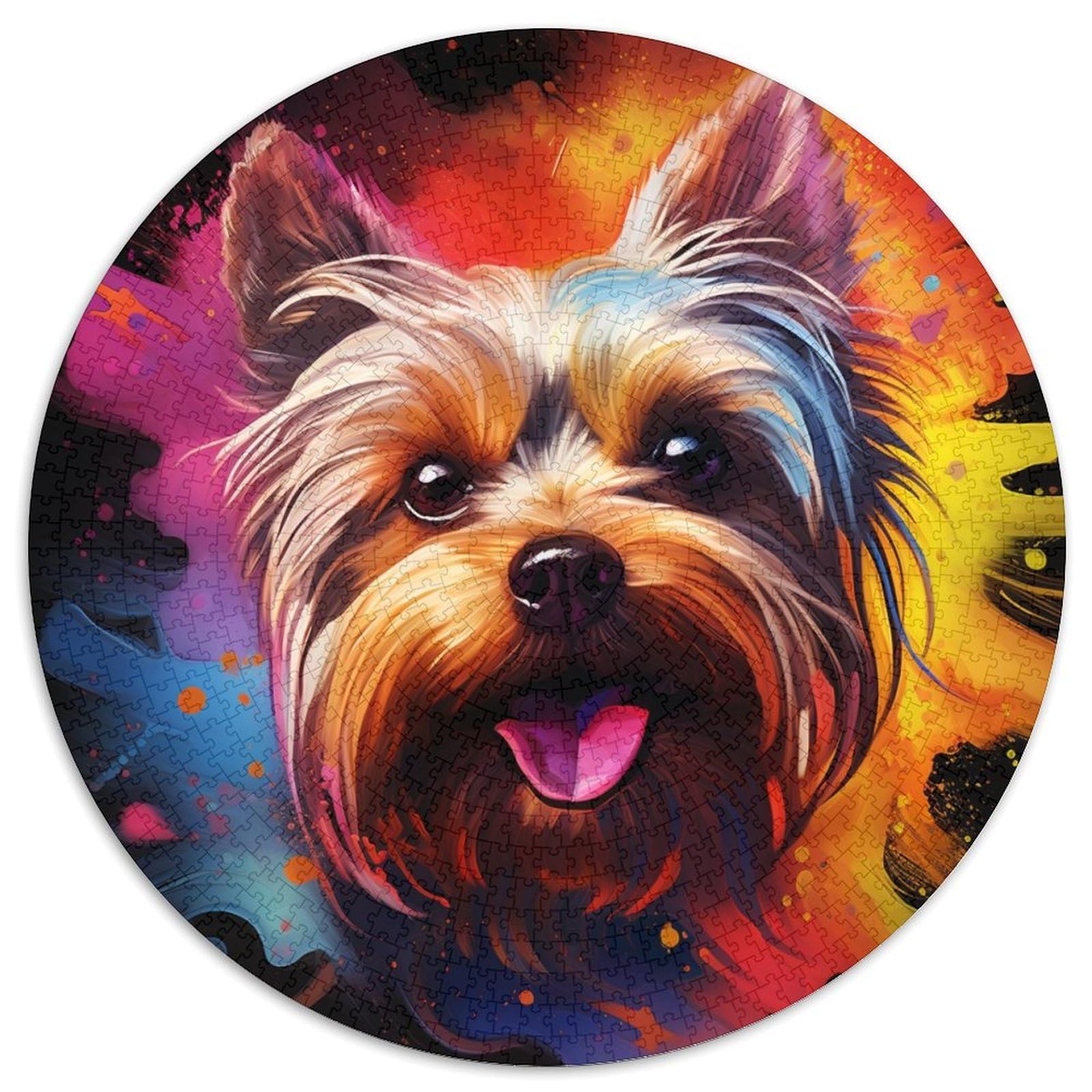Yorkshire Terrier Paper Jigsaw Puzzles Puzzle 1000 Pieces Jigsaw for Teenagers,Couples,and Friends for Birthdays,Christmas 67.5x67.5cm — image 1