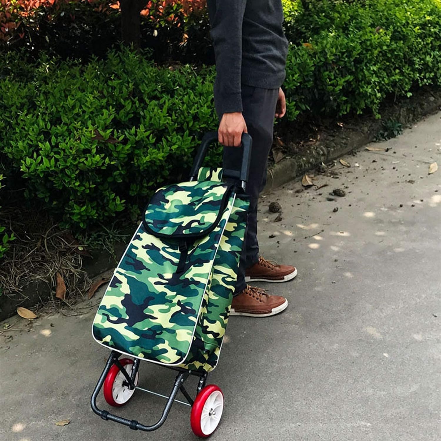 収納袋付きショッピングカート、車輪付き高耐荷重折りたたみ食料品