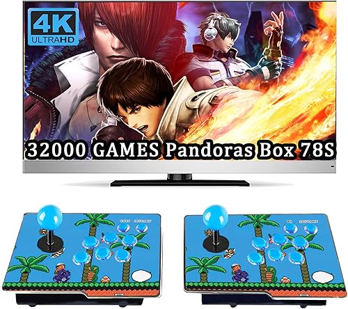 RegiisJoy 32000 en 1 Pandoras Box 78S Retro Arcade Game Console, 4 Jugadores 3D Magical Modified Game, Search Save Delete Cheat Function, Lista de