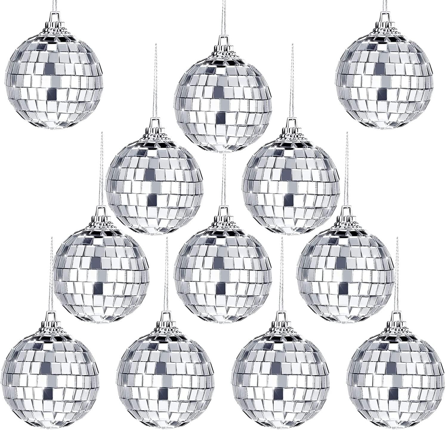 Disco Ball Maske Silber - Verrückte Partymaske Für Karneval & Halloween