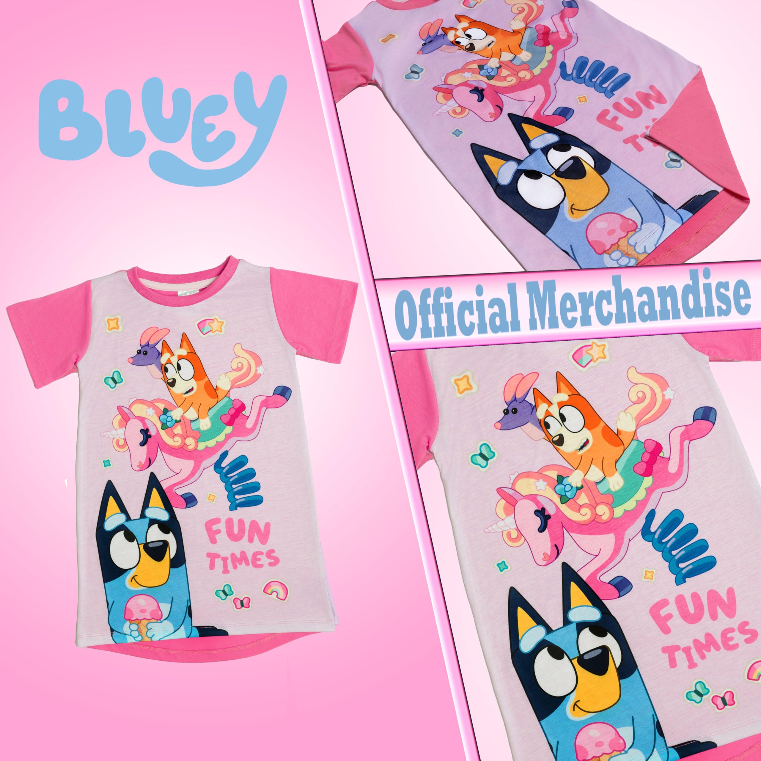 Bluey Chemise de nuit pyjama pour fille