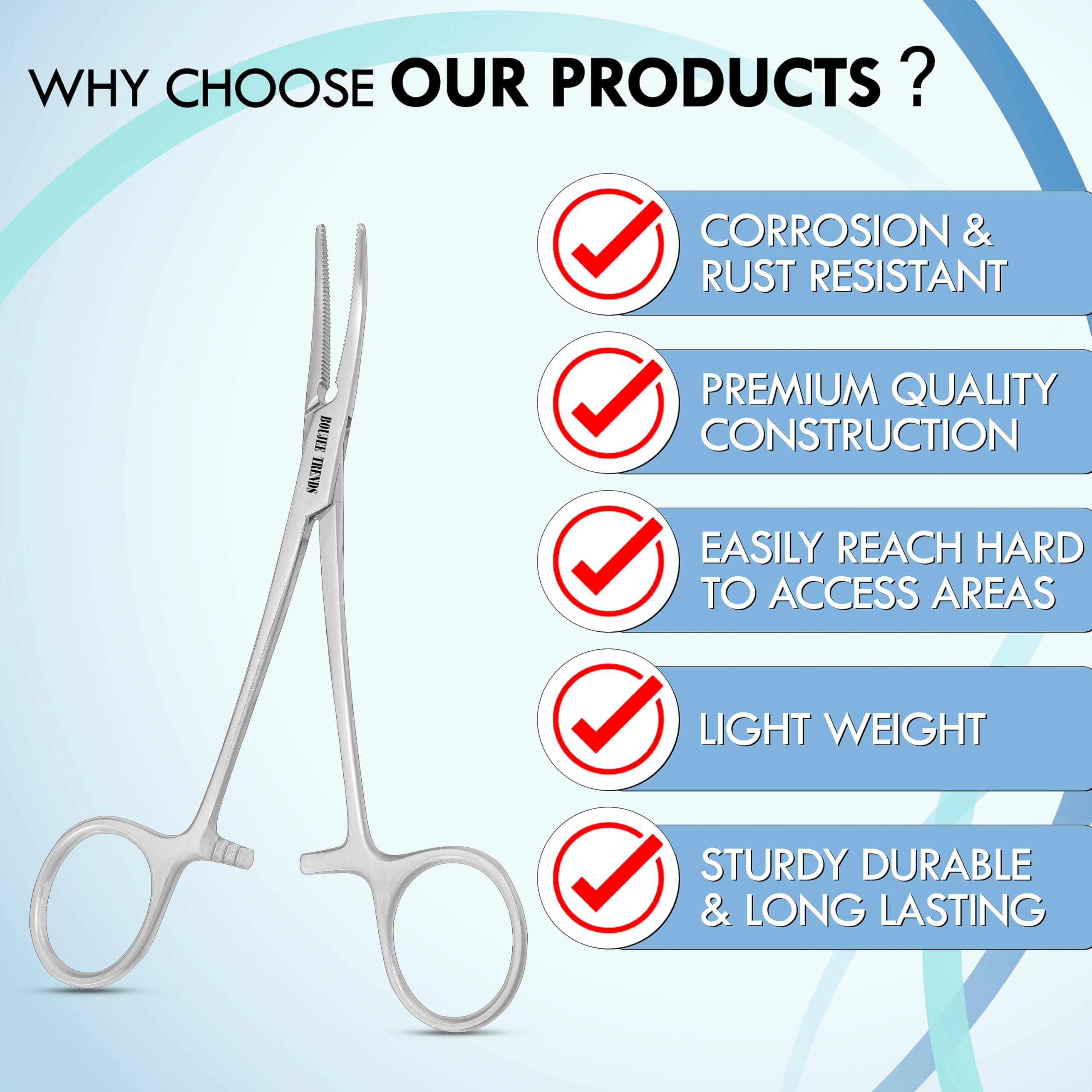 Crile Forceps - Stainless Steel Hemostat Forceps -3
