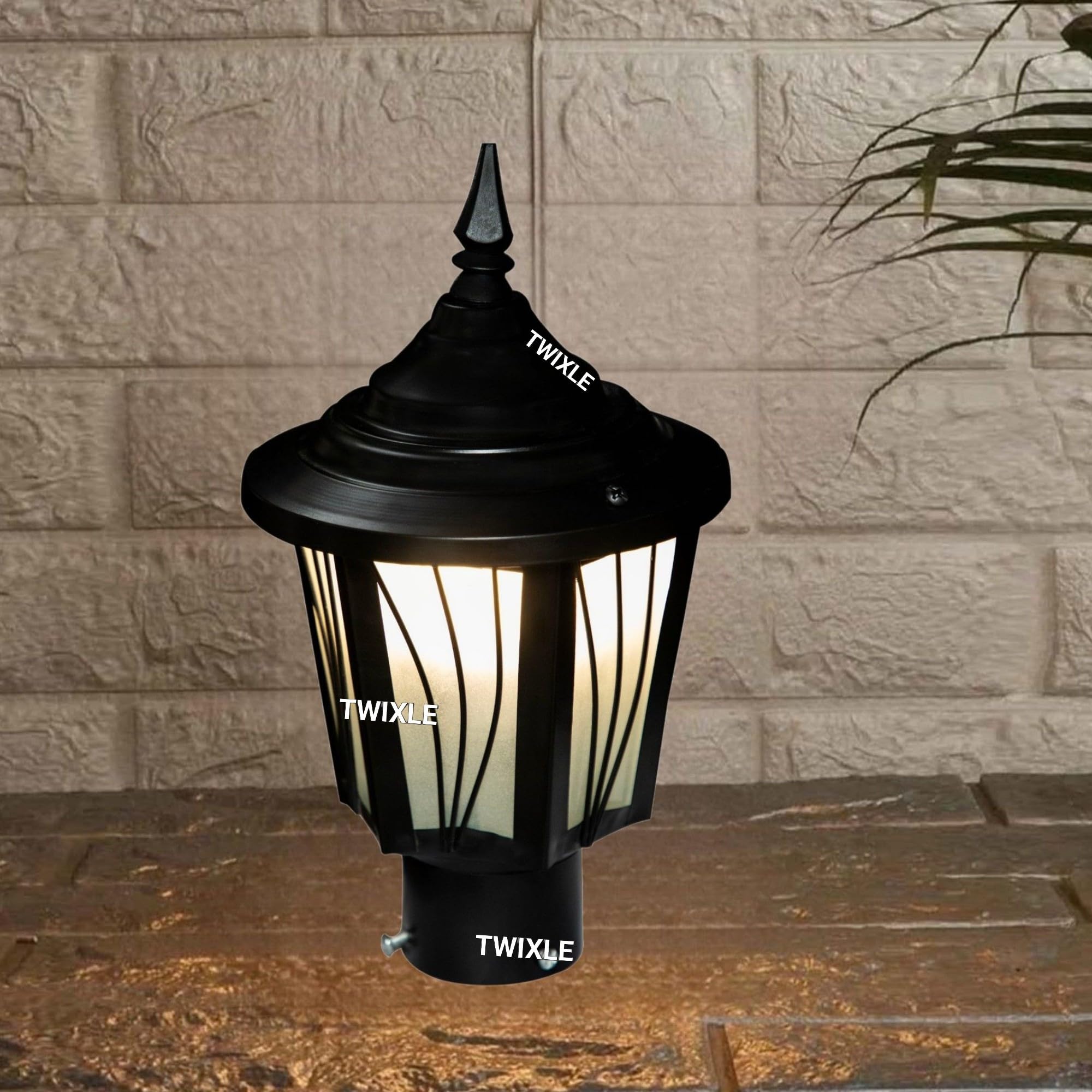 Twixle with Bulb 3 Strips Gate Light for Home Gate, Waterproof Outdoor Gate Lamps for Pole, Boundary Lamp, Compound Gate Light, Wall Lamps, and Pillar (Pack of 1)