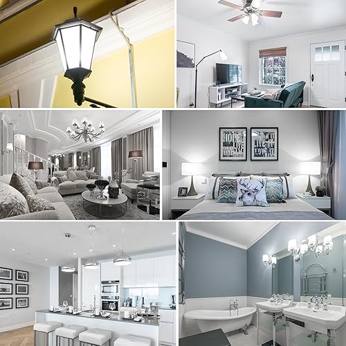 Miniatura 5 de Bombillas LED E12 regulables, bombilla C7 de 7 W equivalente a bombilla halógena E12 de 60 W, luz blanca diurna 6000 K, base de candelabro T6 E12,