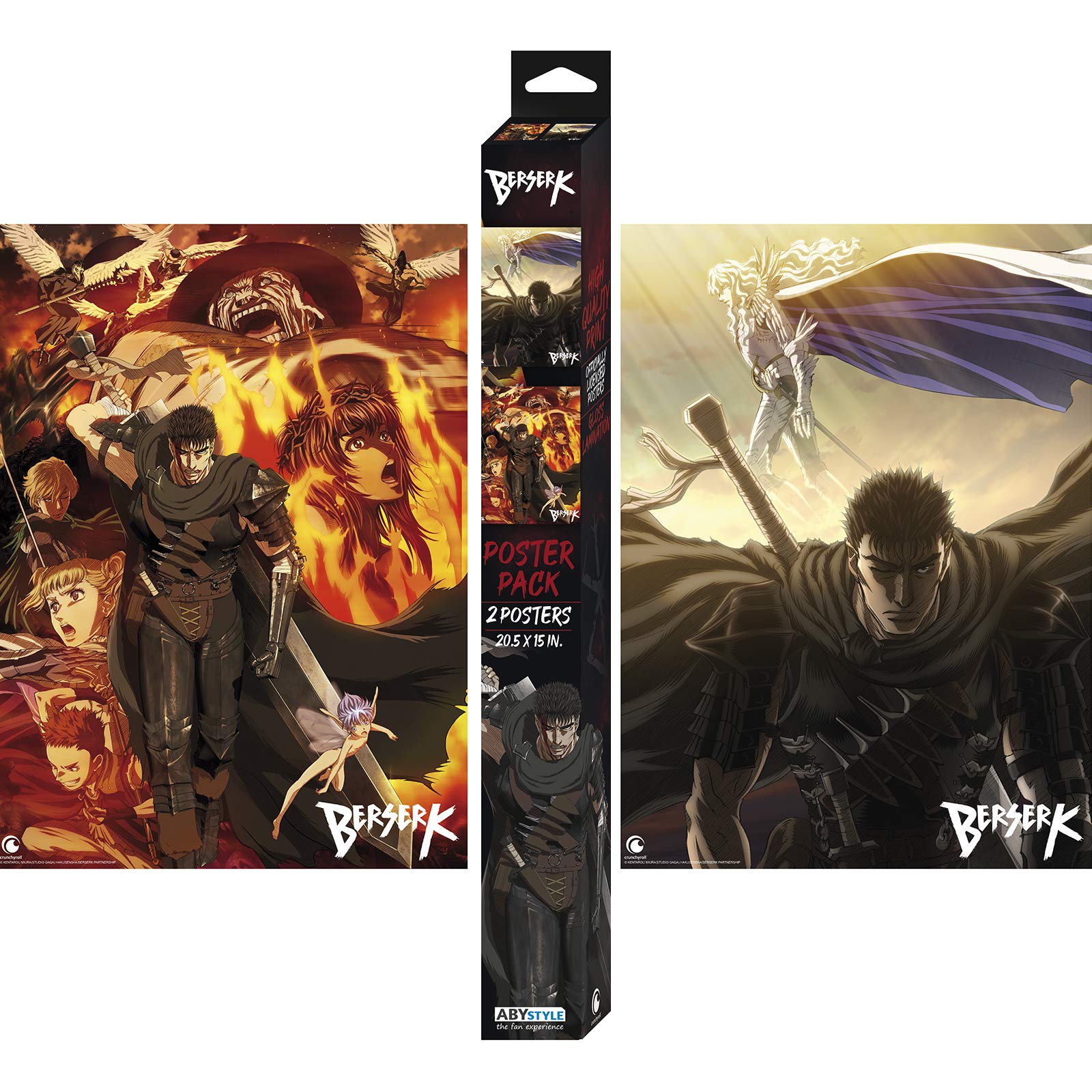 ポスター Berserk F6 board 8sets (all new) Amazon.com: ABYSTYLE Berserk Unframed Boxed Poster 15
